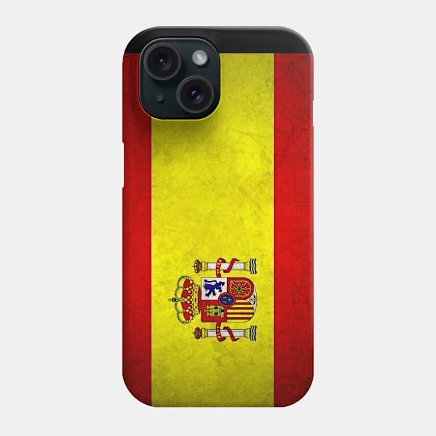 A grunge looking distressed Spanish flag of Spain Phone Case by Guntah