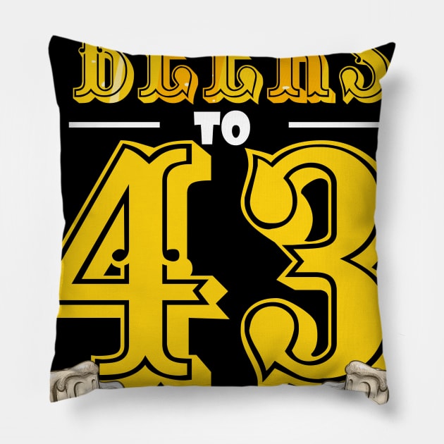 50th Birthday Beer Lover Cheers and Beers to 50 Years _43 Pillow by JaroszkowskaAnnass