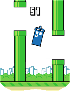 Flappy Tardis Magnet