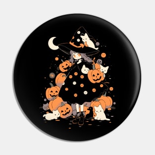 Halloween Witchy Cat Pin