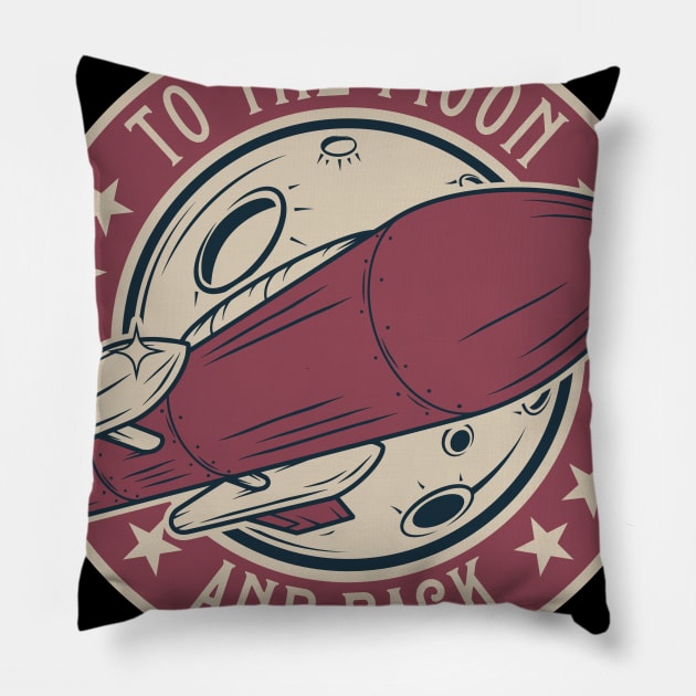 To The Moon And Back Pillow by CyberpunkTees