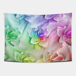 Rainbow Pastel Succulents Desert Tapestry