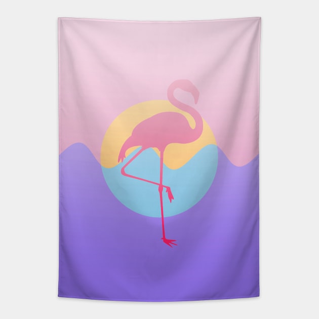 Pink Flamingo Tapestry by mareescatharsis