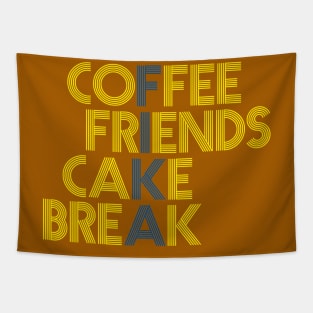 Coffee Friends Cake Break Fika Tapestry