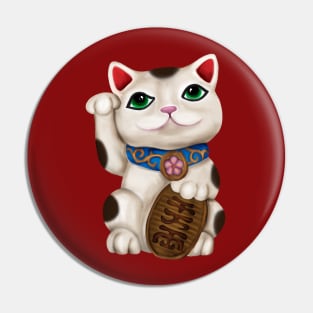 Cute Maneki-neko cat Pin