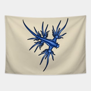 Sea slug blue dragon illustration Tapestry