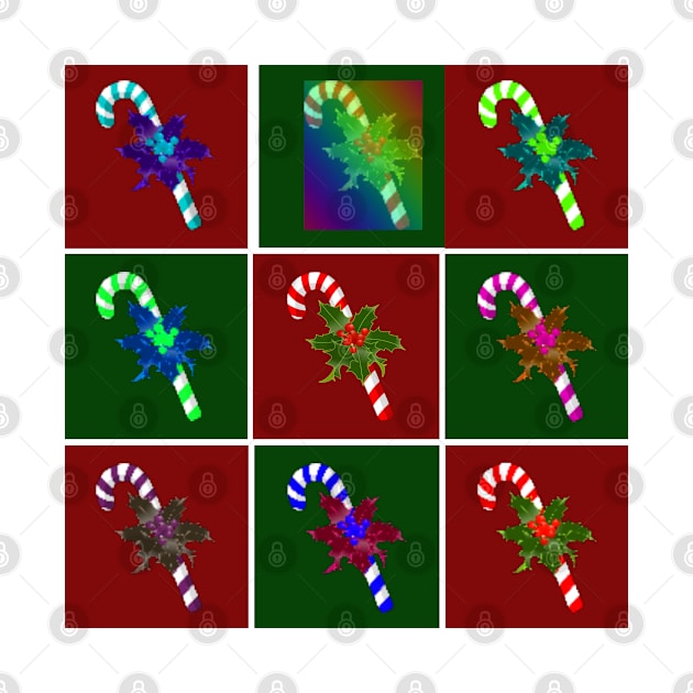 Christmas Candy Cane Design - Variations in Colour by Ric1926