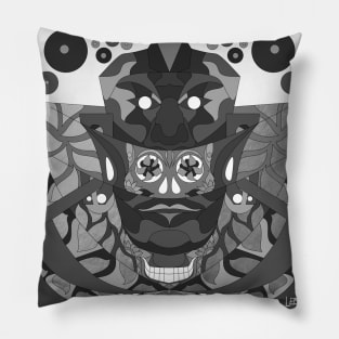 reina roja, the mayan red queen in ecopop pattern Pillow