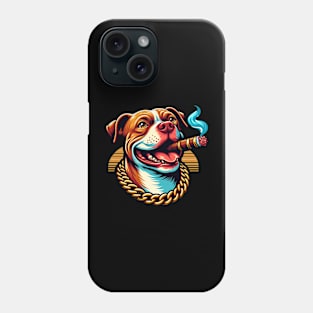 The Dog Life Pitbull Cigar Phone Case