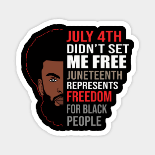 Juneteenth, Celebrate Juneteenth, Black Man, Black Lives Matter Magnet