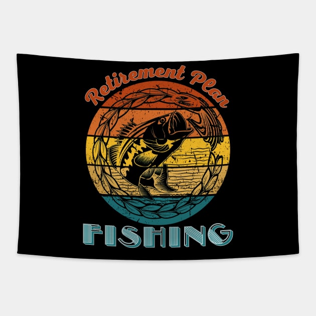 Retirement Plan Fishing Tapestry by DesingHeven