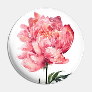 Loose Watercolor Peony 2 Pin