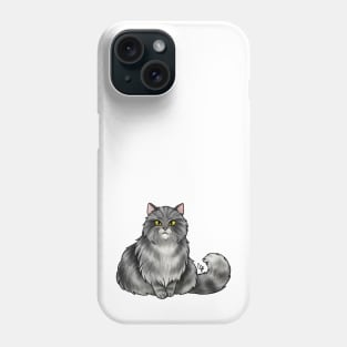 Cat - British Longhair - Silver Tabby Phone Case