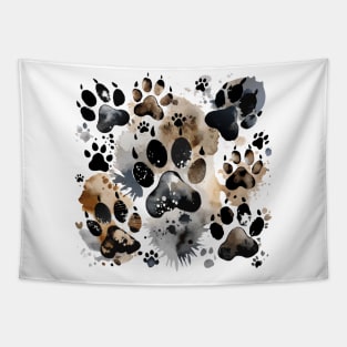 Pet Paws Ink Painting Pattern Tapestry