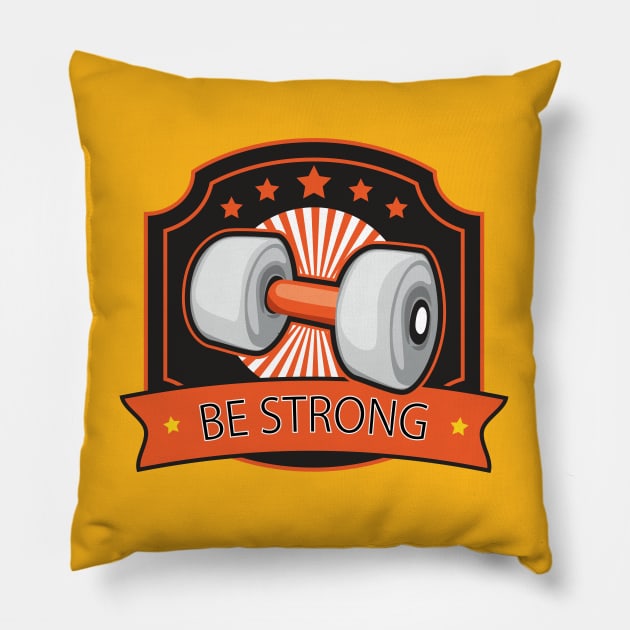 Be Strong Pillow by Mako Design 