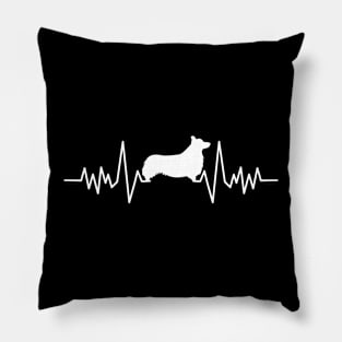 Corgi Heartbeat T-shirt - Pembroke Welsh Corgi Lover Gift Pillow