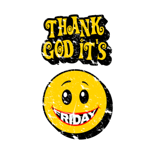 Thank God It's Friday Distressed T-Shirt