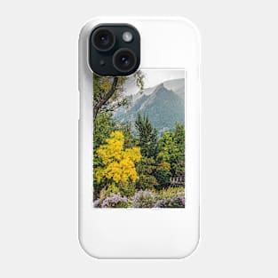 Flatirons Fall Silhoette Phone Case