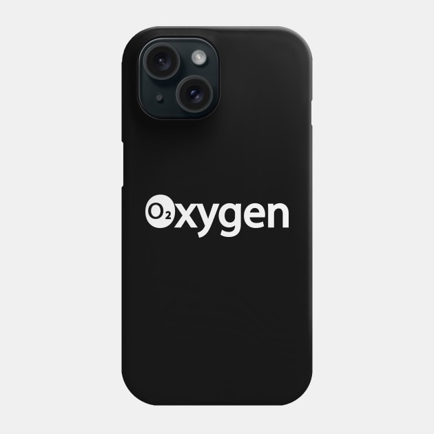 Oxygen O2 creative typography design Phone Case by BL4CK&WH1TE 