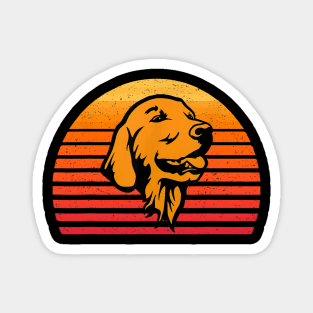 Golden Retriever Retro Vintage Magnet