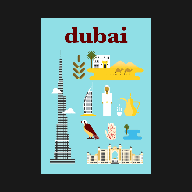 Dubai city poster by kursatunsal