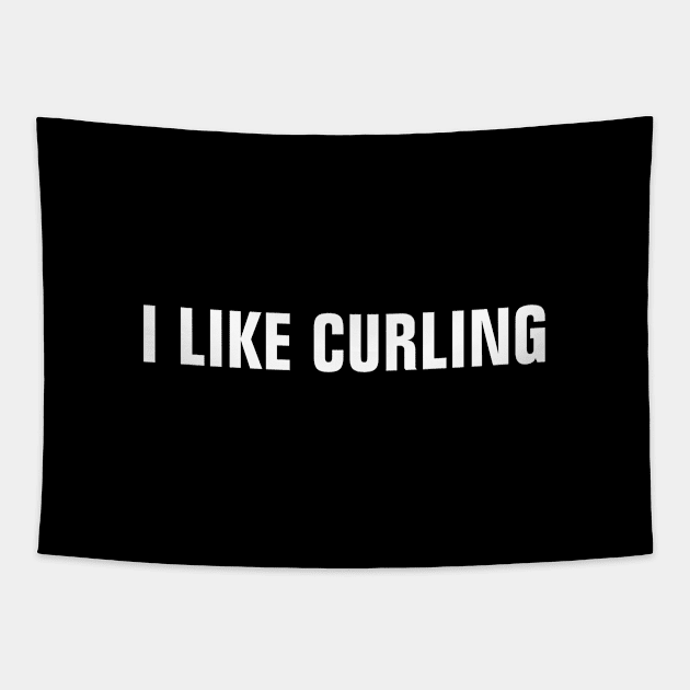 I Like Curling Tapestry by SpHu24