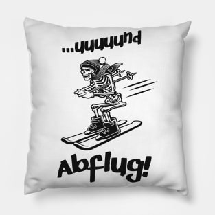 Skifahrer Lustiges Skelett Wintersport Geschenk Pillow