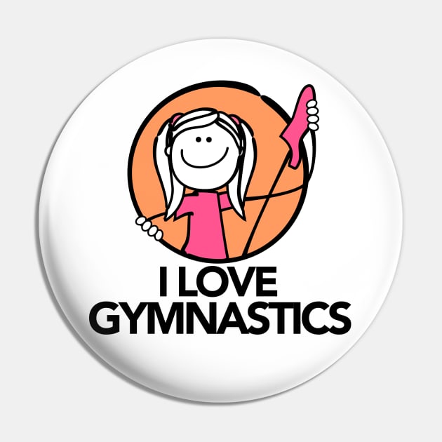 I Love Gym Pin by MiCarita.com