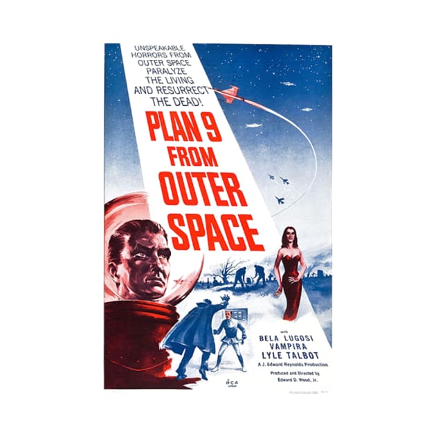 Plan 9 from outerspace poster design by Cult Classic Clothing 