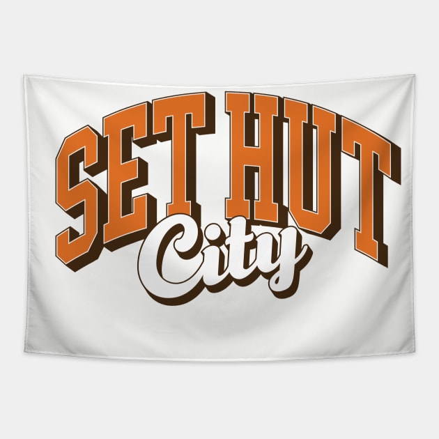 Set Hut City Tapestry by mbloomstine