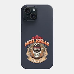 Ned Kelly Outlaw Black Hat Phone Case