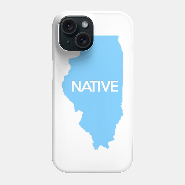 Illinois Native IL Blue Phone Case by mindofstate