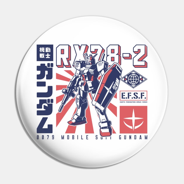 327 EFSF Gundam wide Pin by Yexart