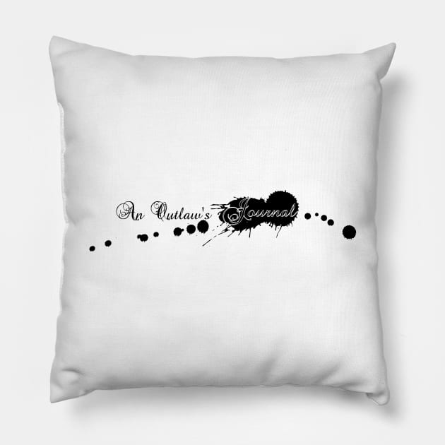 An Outlaw's Journal (logo) Pillow by Outlaw_Joe_Byrne