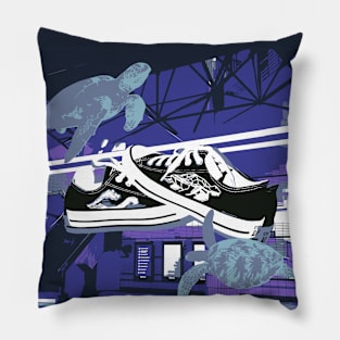 retro trainers design Pillow