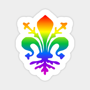 Rainbow Fleur-de-Lis Magnet