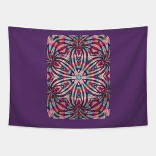 Psychedelic Kaleidoscopic Multi-Color Mandala Number 8 Tapestry