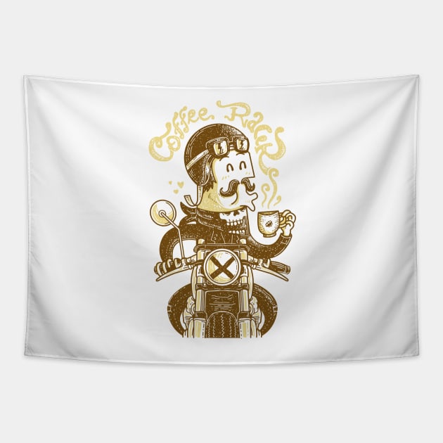 Coffee Racer Tapestry by quilimo