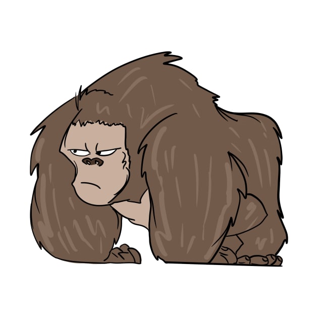 cute cartoon gorilla by BINTSTUDIO