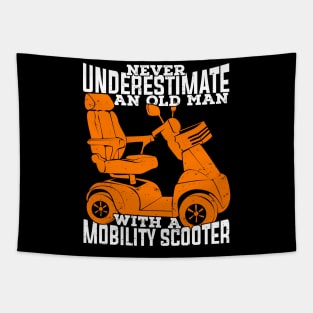 Funny Mobility Scooter Old Man Grandpa Gift Tapestry