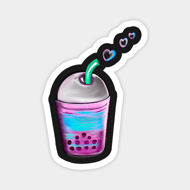 Bubble tea Boba tea with heart shaped bubbles Bubble Tea