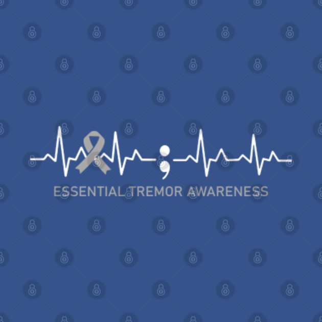 Discover Essential Tremor Awareness Heartbeat - In This Family Nobody Fights Alone - Essential Tremor Awareness - T-Shirt