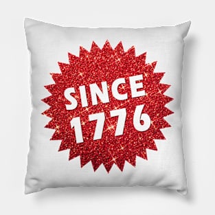 Since 1776 Glitter Sticker Pillow