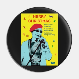 Captain Sensible Atheist Vegetarian Christmas Pin