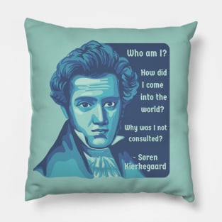 Søren Kierkegaard Portrait and Quote Pillow