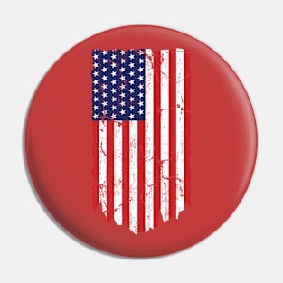 United States Flag Vertical with the USA Text in the middle Pin