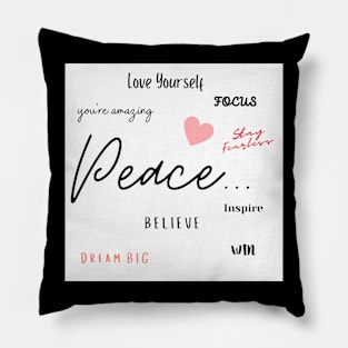 Love Yourself with Motivational Digital Art Pillow