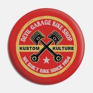 Devil Garage Bike Shop Pin