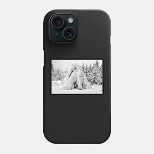 Snow covered tree Phone Case