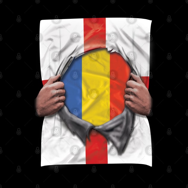 Romania Flag English Flag Ripped - Gift for Romanian From Romania by Country Flags